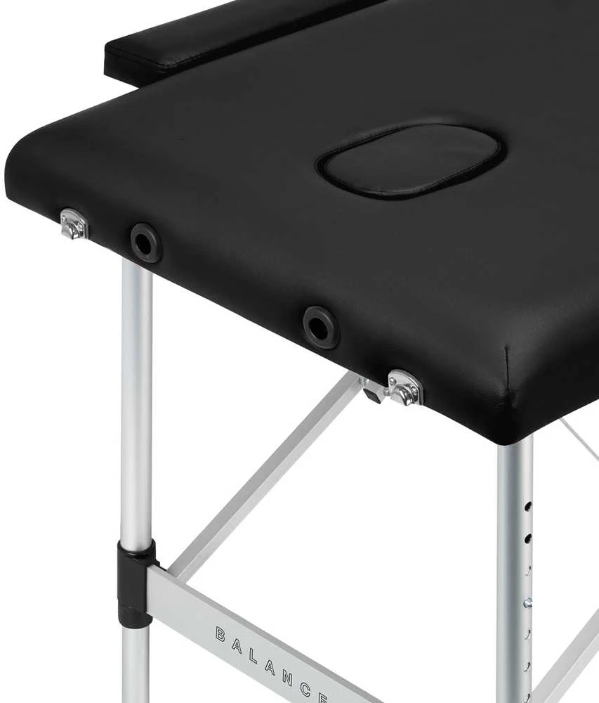 Activeshop Sulankstomas aliuminis masažo stalas Balance 2 segmentų juodas 2547