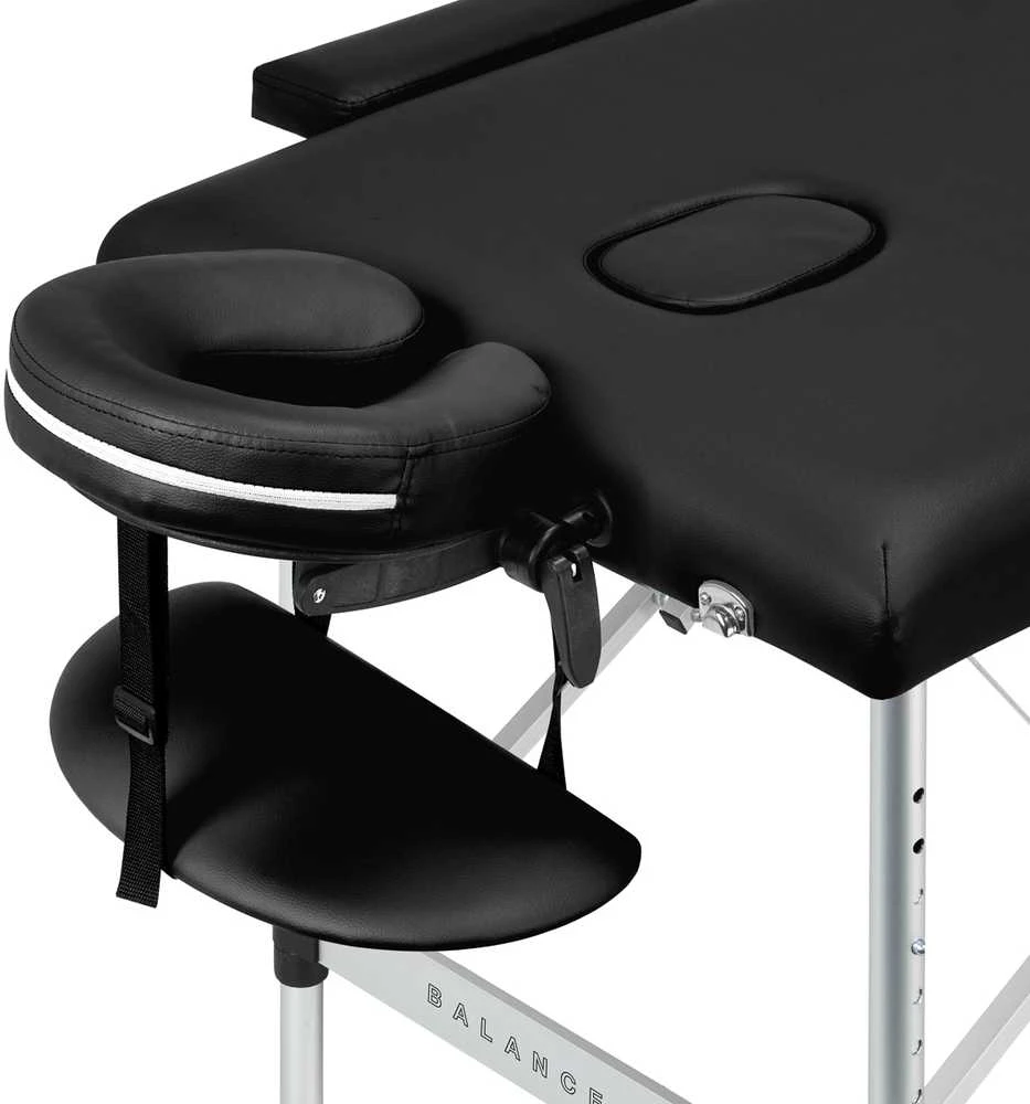 Activeshop Sulankstomas aliuminis masažo stalas Balance 2 segmentų juodas 2547