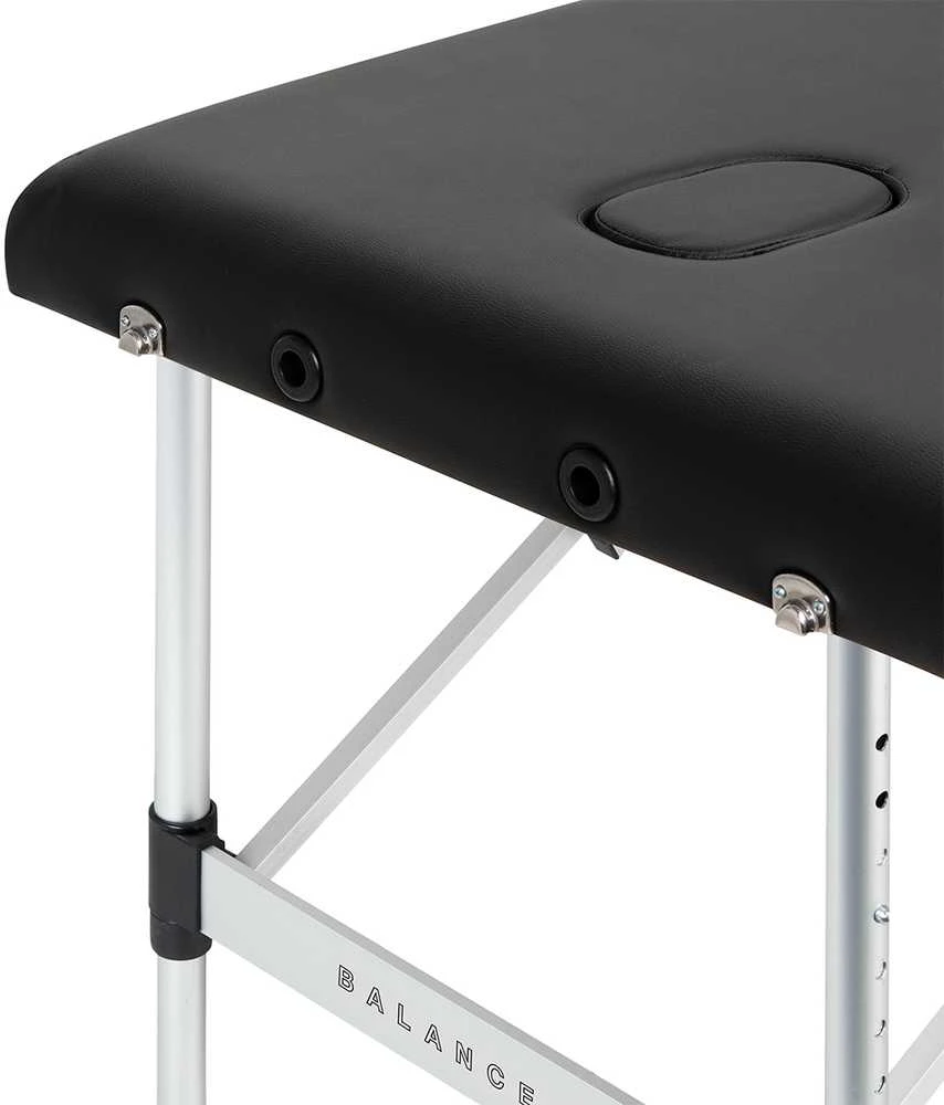Activeshop Sulankstomas aliuminis masažo stalas Balance 3 segmentų juodas