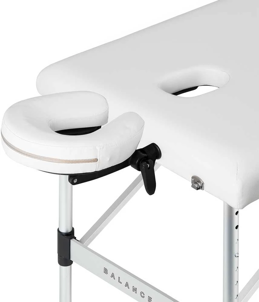 Activeshop Sulankstomas aliuminis masažo stalas Balance 3 segmentų baltas