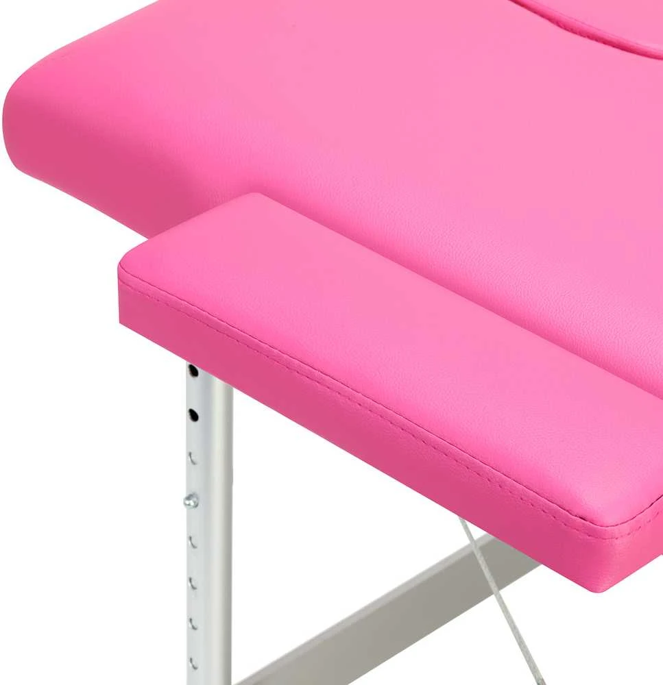 Activeshop Sulankstomas masažo stalas BALANCE 2 dalių aliuminis rožinis