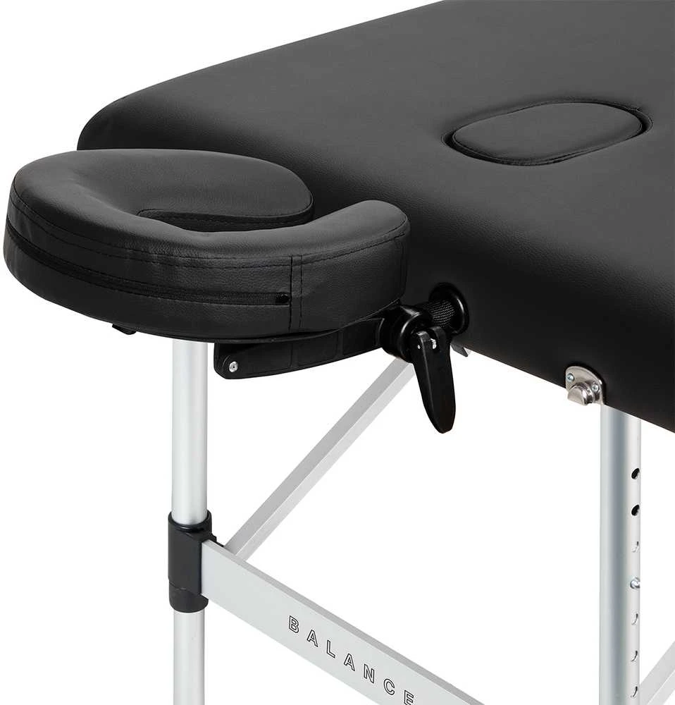 Activeshop Sulankstomas aliuminis masažo stalas Balance 3 segmentų juodas