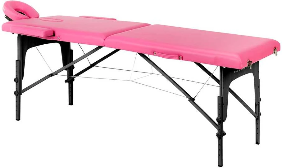 Activeshop Medinis masažo stalas BALANCE 2 dalių rožinis juodas