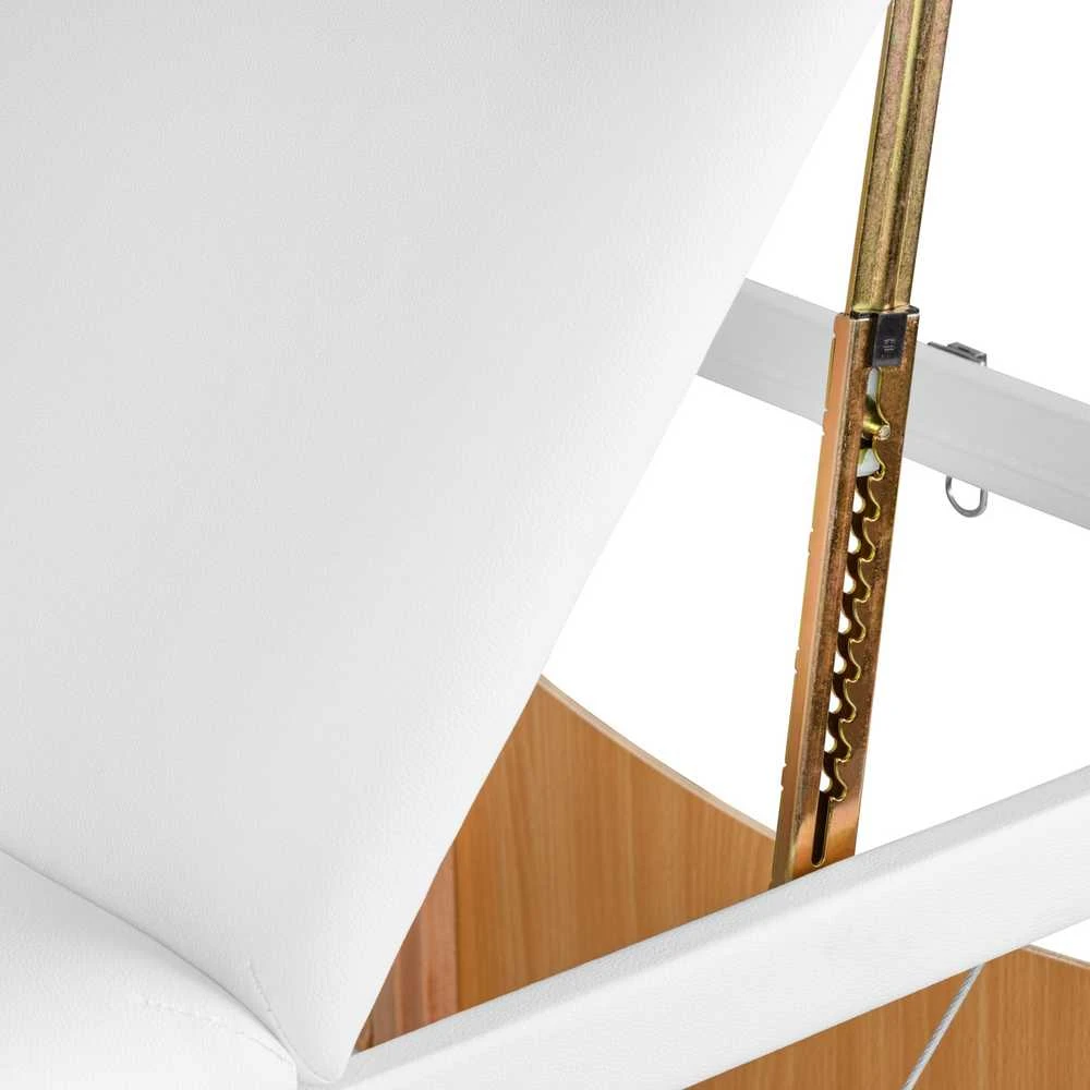 Activeshop Sulankstomas medinis masažo stalas Balance Lux 3 segmentų 190×70 cm baltas