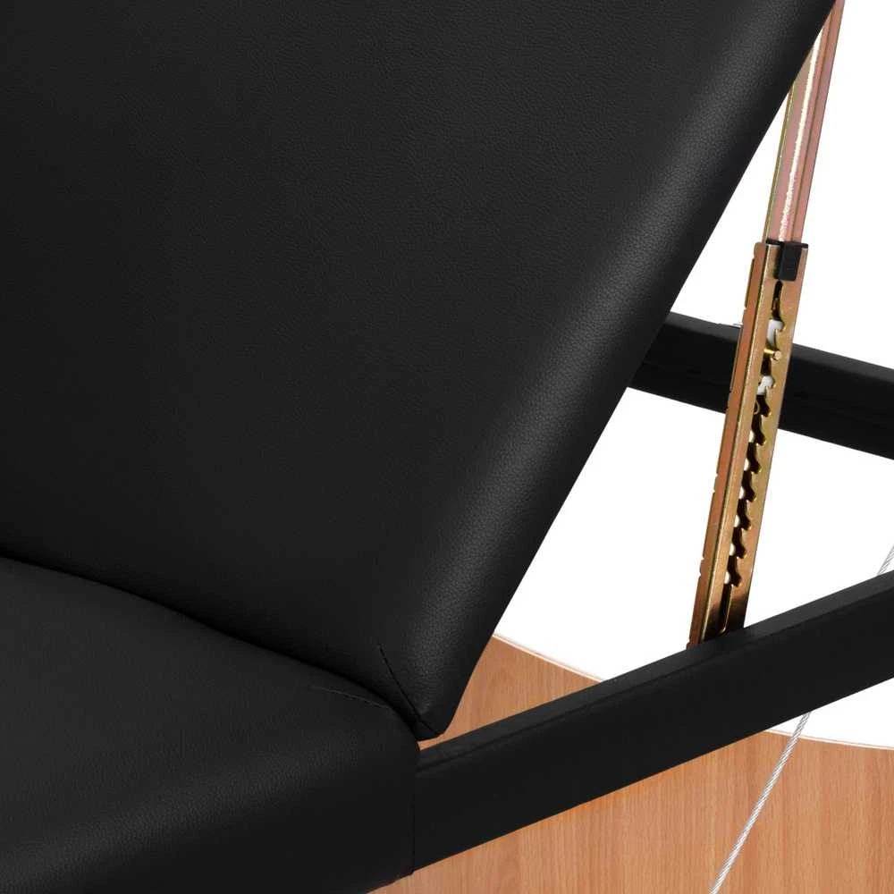 Activeshop Sulankstomas medinis masažo stalas Balance 3 segmentų juodas