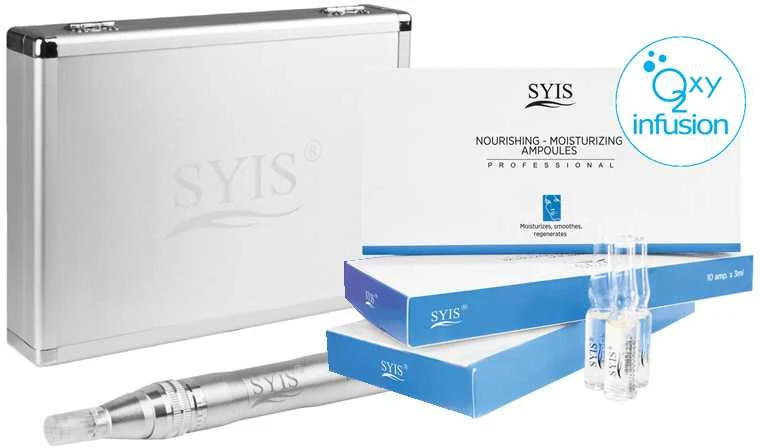 Activeshop SYIS mezopenas 05 Sidabrinis + SYIS drėkinamosios ir maitinamosios ampulės