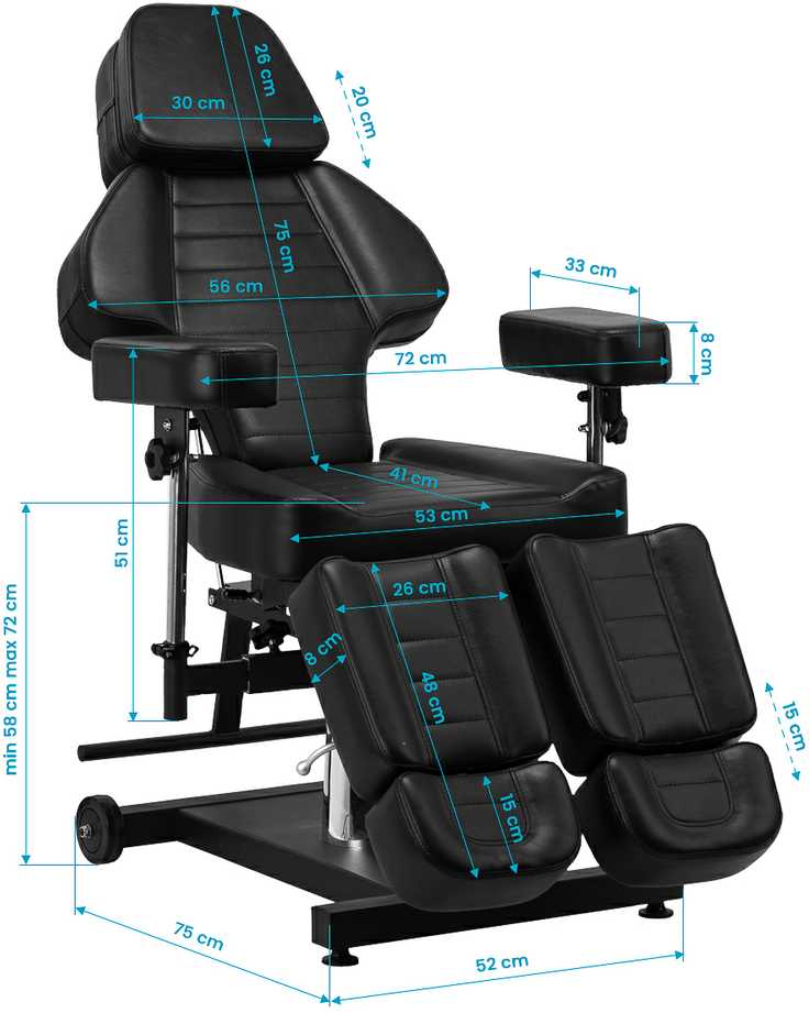 Fotelis Activeshop Tatuiruočių krėslas Pro Ink 601A Hydraulic Juodas