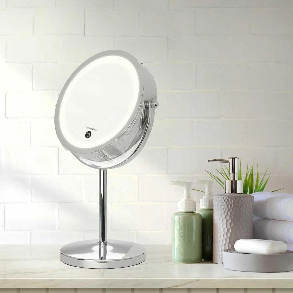Vaizdą didinantis dvipusis veidrodis (X1/X10) su LED apšvietimu Lanaform Stand Mirror X10