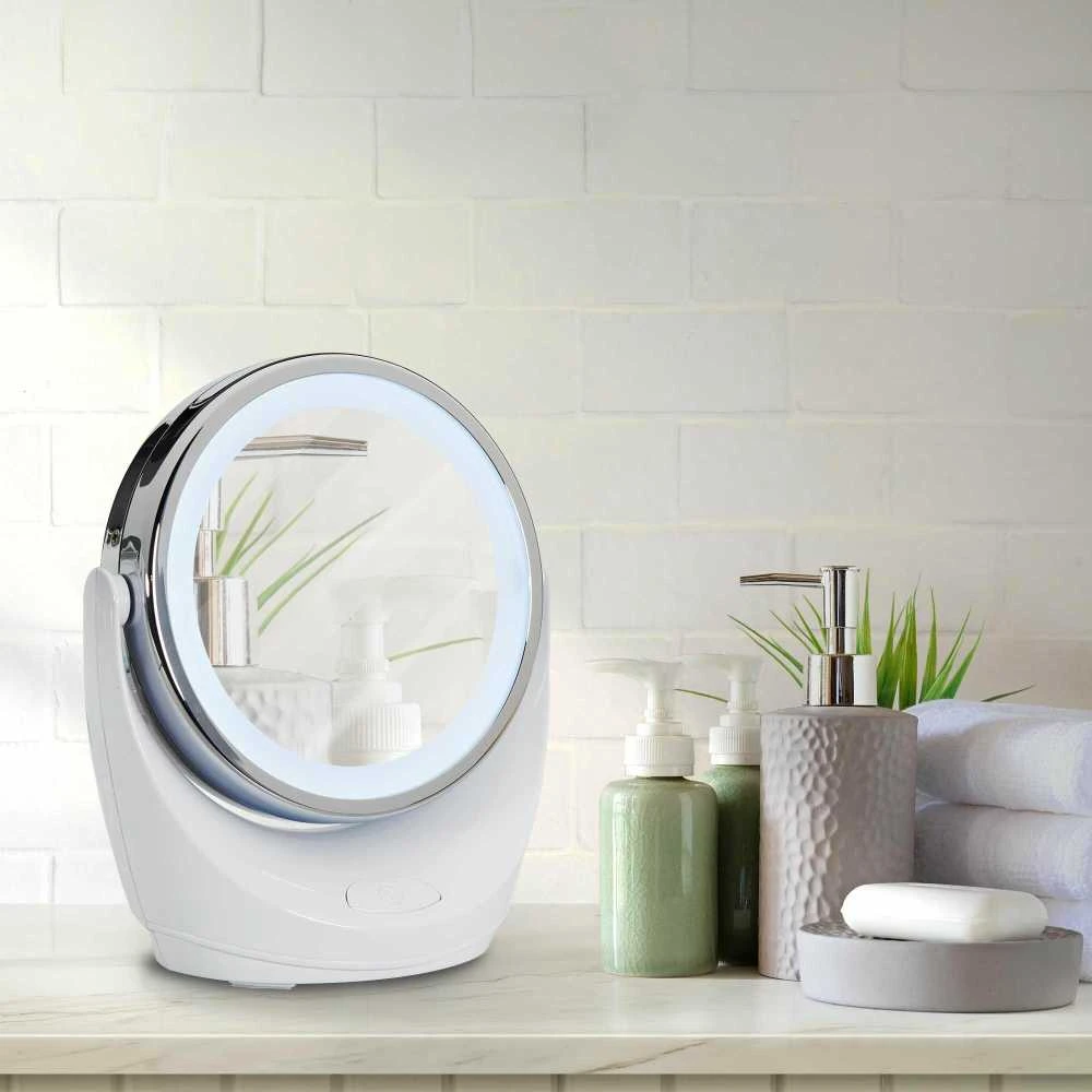 Vaizdą didinantis dvipusis veidrodis (X1/X10) su apšvietimu Lanaform LED Mirror