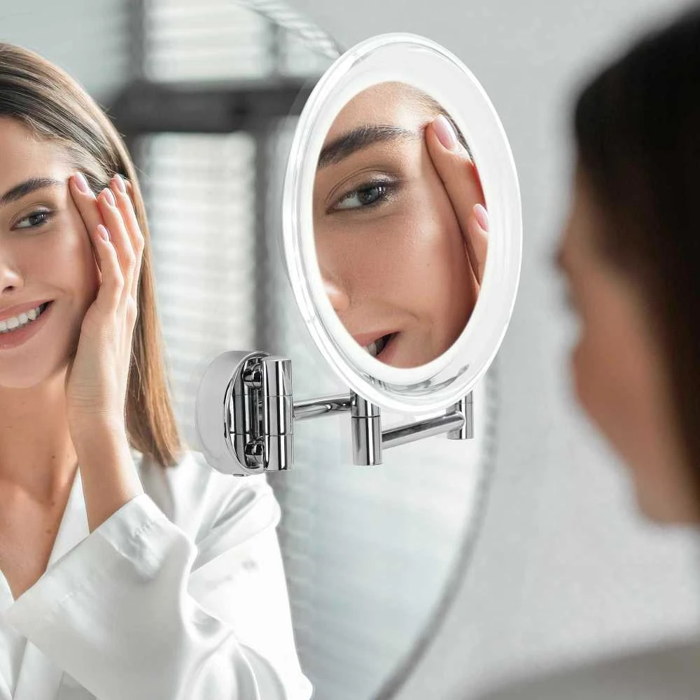 Vaizdą didinantis sieninis veidrodis (X10) su LED apšvietimu Lanaform Wall Mirror