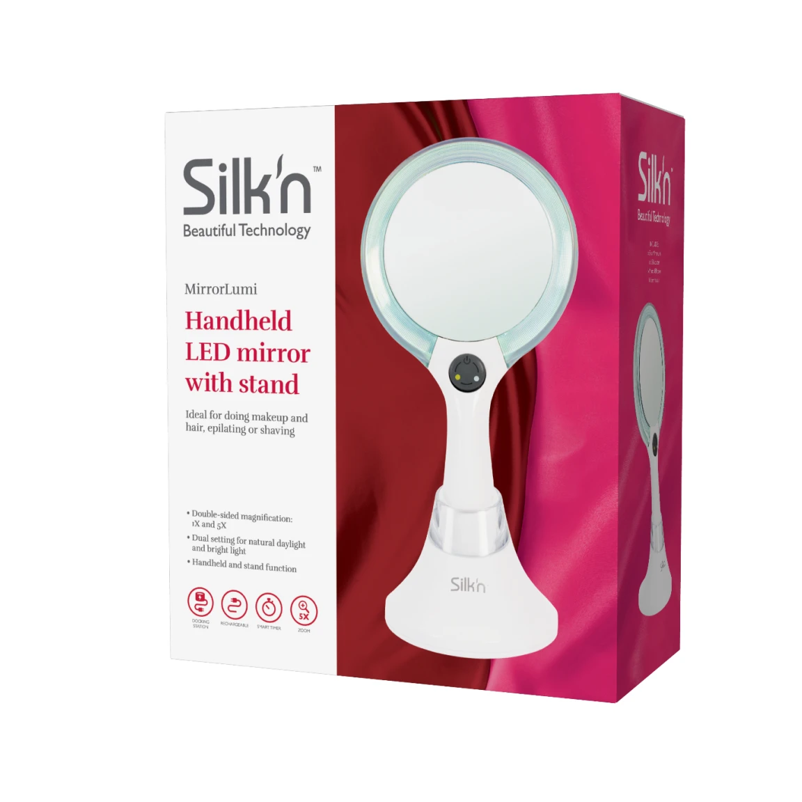 Vaizdą didinantis veidrodis (X1/X5) Silk'n Mirror Lumi su LED apšvietimu