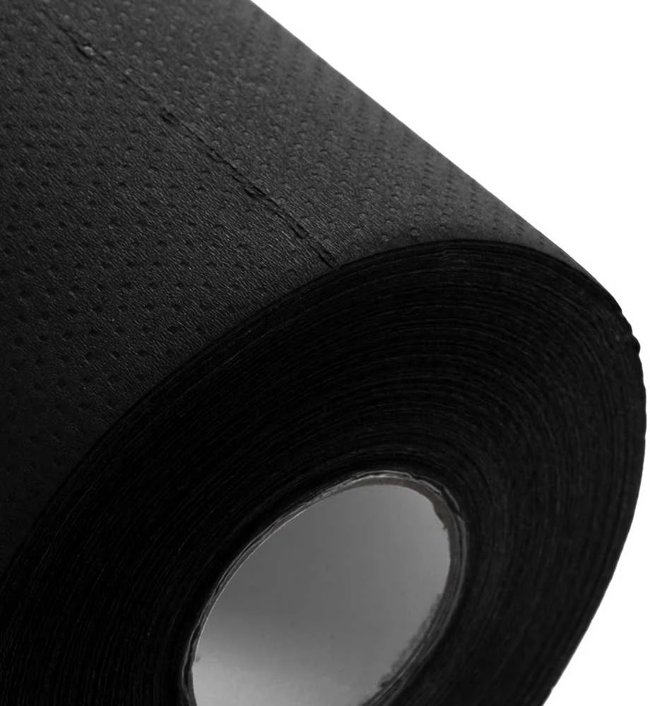 Activeshop Vienkartinis popierinis paklotas su folija 50 x 40 m, juodas