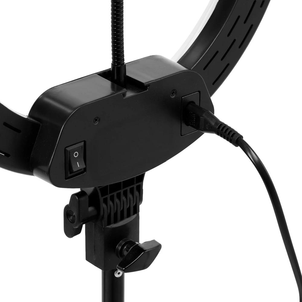 Žiedo formos LED lempa su trikoju 36W, juoda