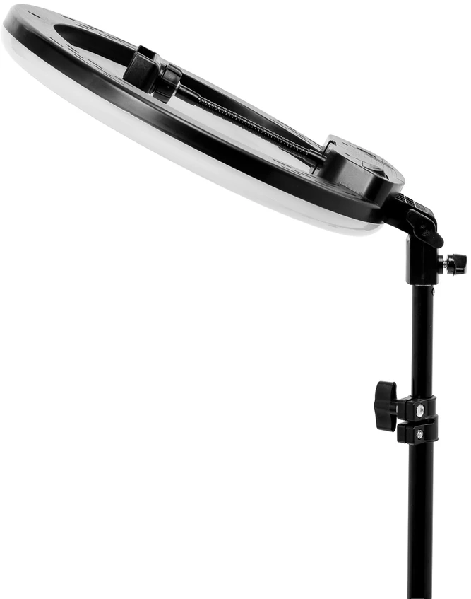 Žiedo formos LED lempa su trikoju 36W, juoda