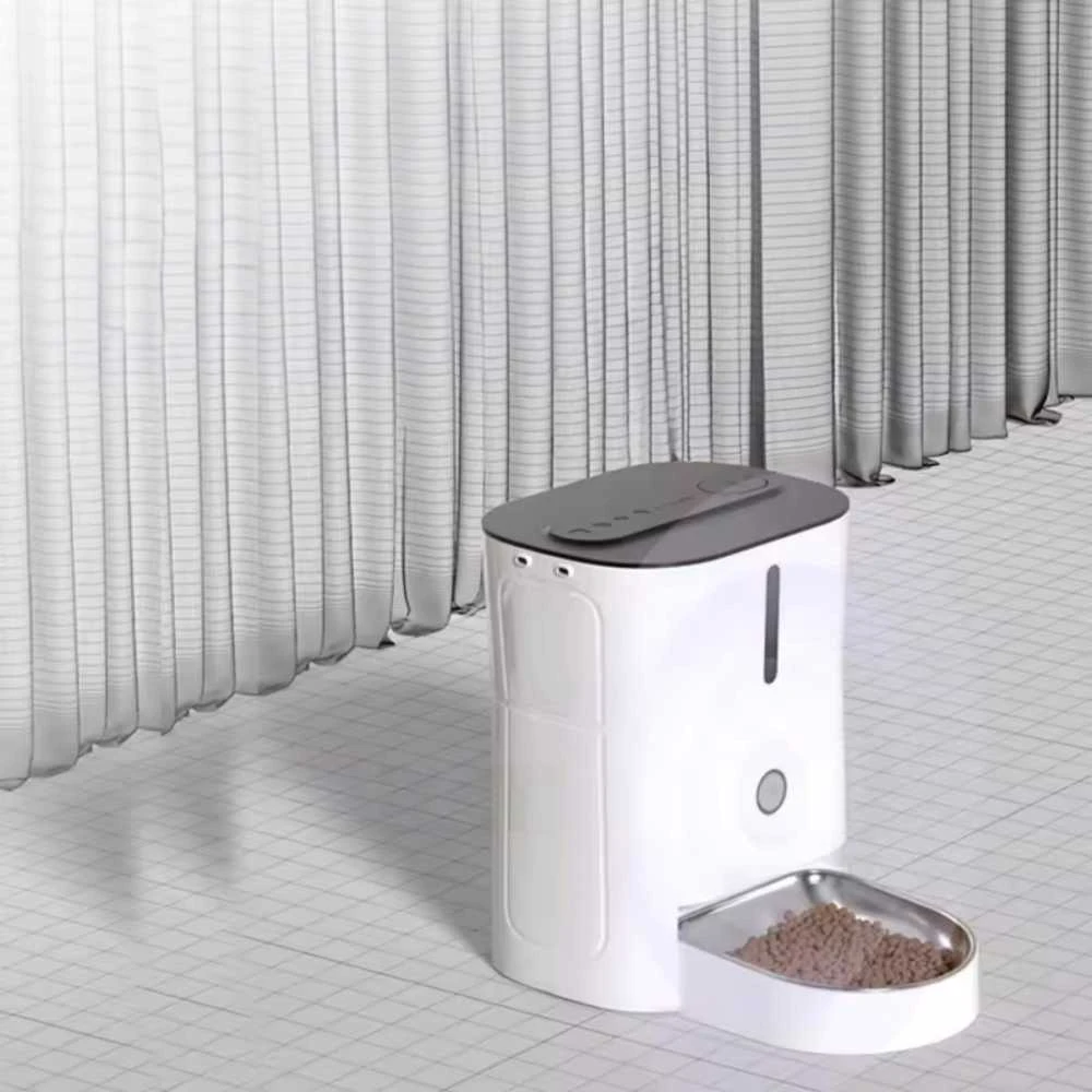 Išmanus maisto dozatorius Sponge Pet Feeder Smart Camera, baltas