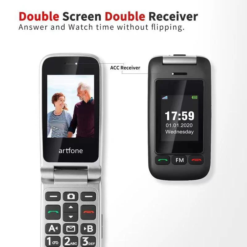 Senjorų telefonas Artfone C10 (LT, LV, EE, RU)