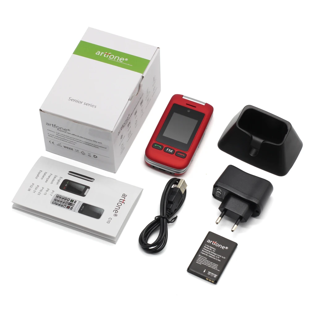 Senjorų telefonas Artfone C10 (LT, LV, EE, RU)