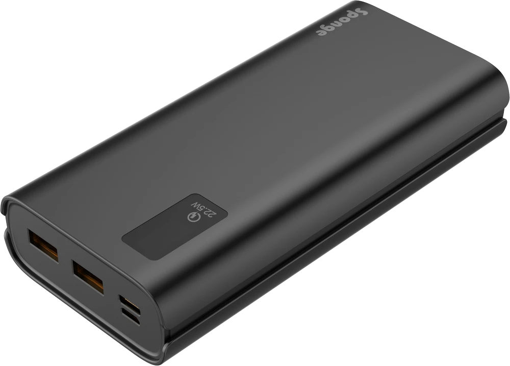 "Sponge Energy 20000 QC" 22,5 W, du USB A ir vienas USB C prievadai