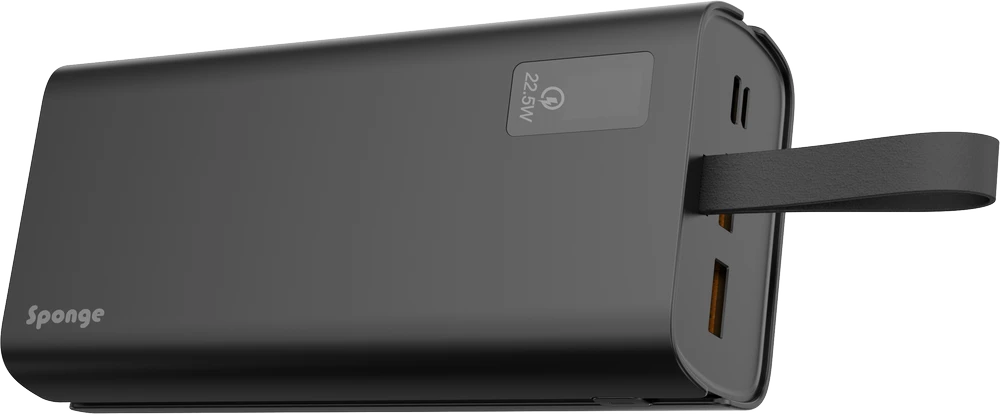Sponge Energy 30000 QC 22,5W, du USB A, vienas USB C prievadas