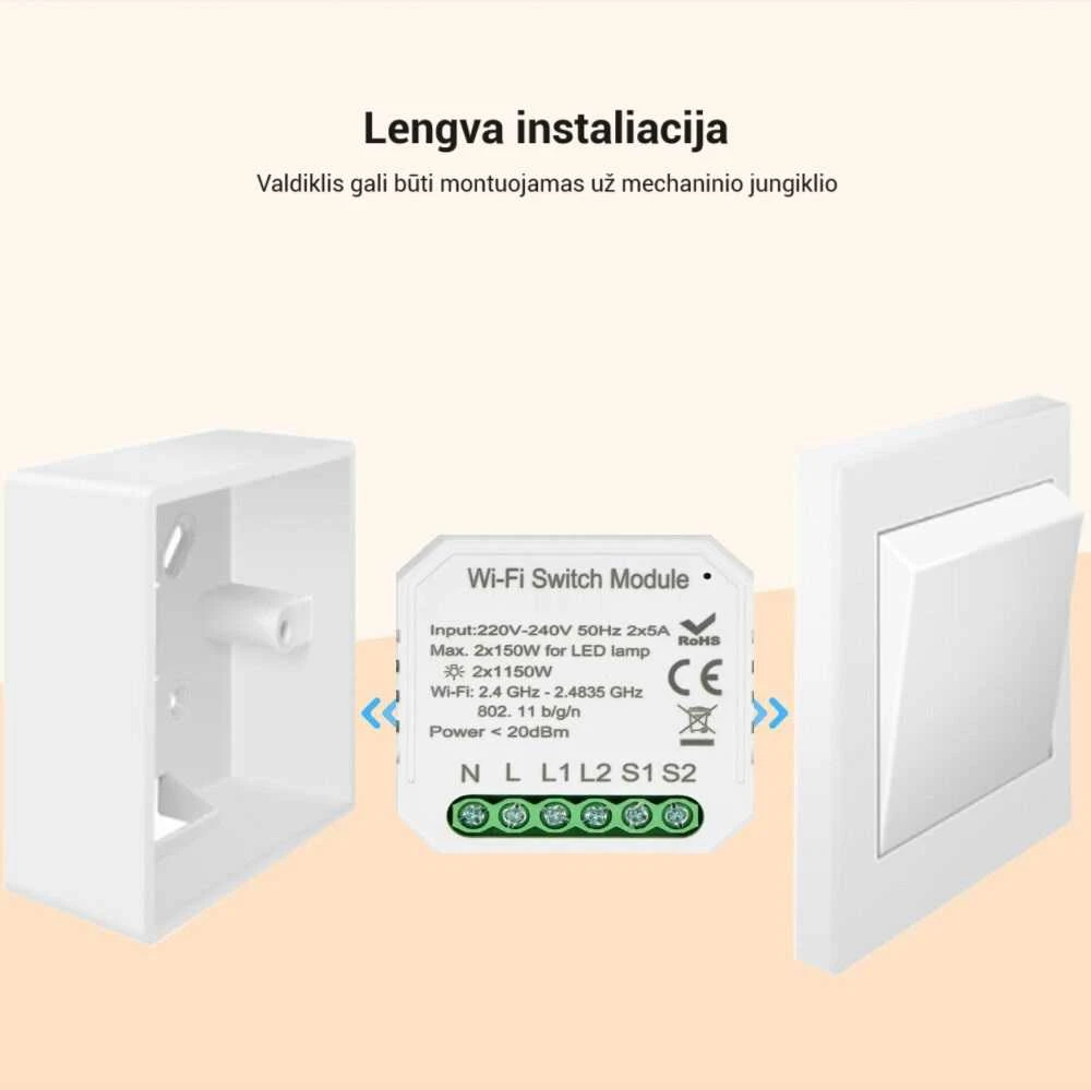 Spring WIFI remote light controller, two lines