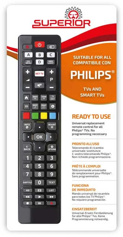Superior Electronics Universalus nuotolinio valdymo pultas, skirtas „Philips“ televizoriams