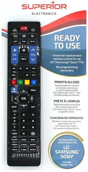 Superior Electronics Universal Remote Control for LG/Samsung/Sony SmartTV