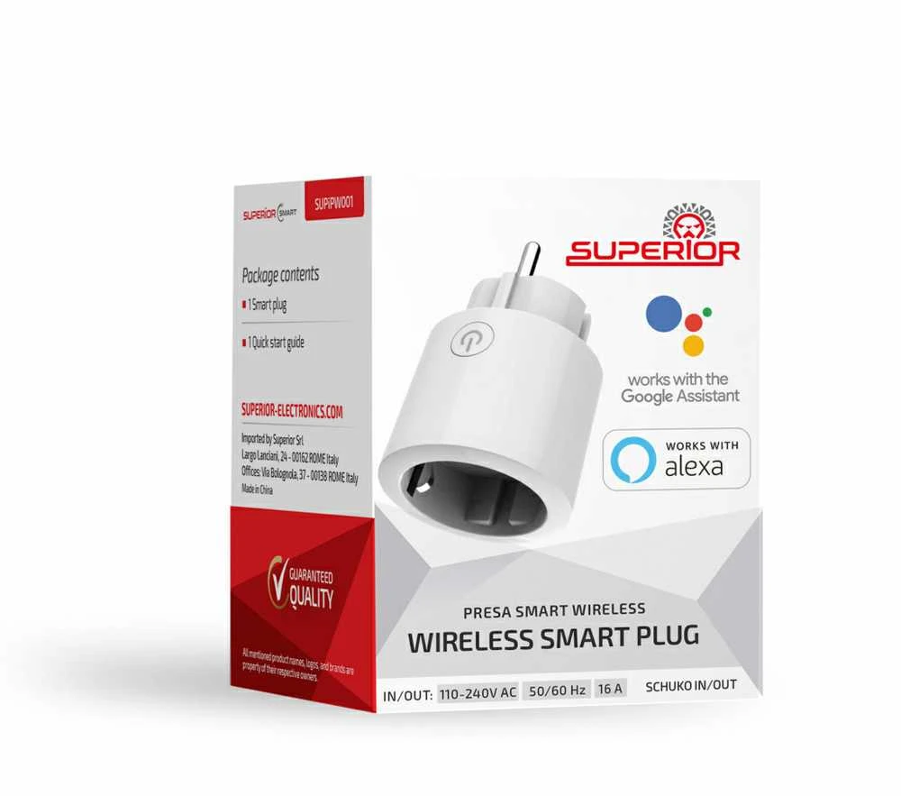 Superior Wireless Smart Plug su pakuote