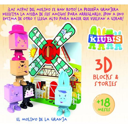 Dėlionė Educa Kūdikių žaidimai 3D THE KUBIS, THE FARM MILL 2-4metų