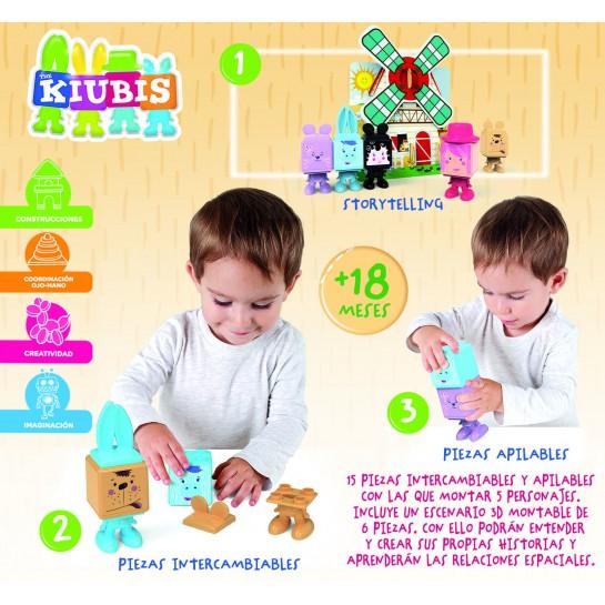 Dėlionė Educa Kūdikių žaidimai 3D THE KUBIS, THE FARM MILL 2-4metų