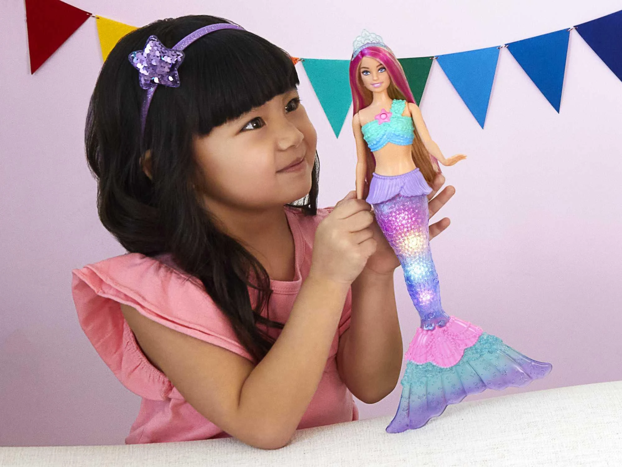 Šviečianti Barbė undinėlė Mattel Barbie Dreamtopia (HDJ36)
