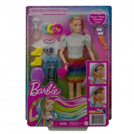 Mattel Barbė vaivorykštės spalvų plaukais aprašymas - Prekės nuotrauka