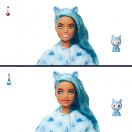 Mattel Barbės „Cutie Reveal“ minkštutėlis haskės siurprizų rinkinys, žiemos spindesio serija