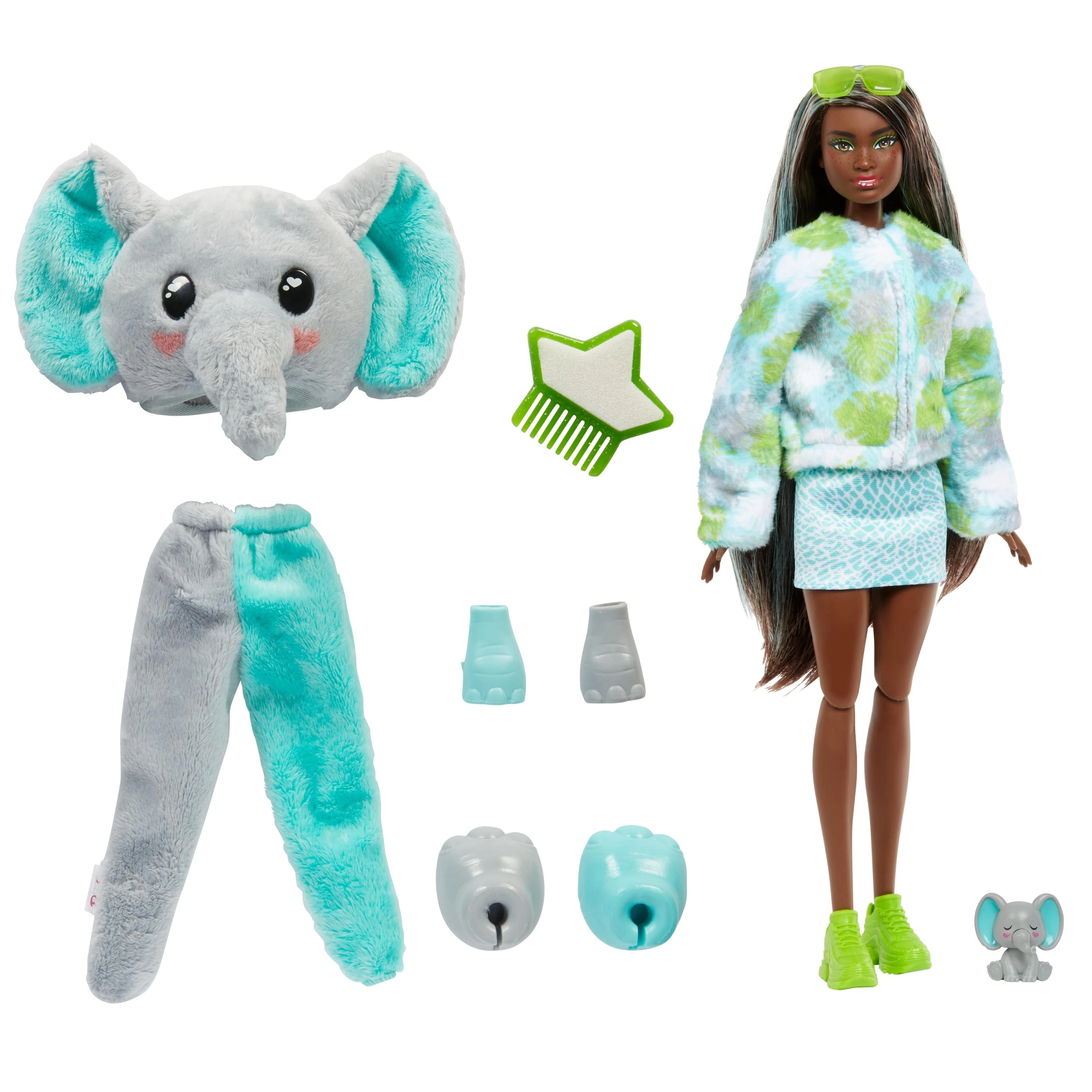 BARBIE „Cutie Reveal“ rinkinys, džiunglių serija - drambliukė