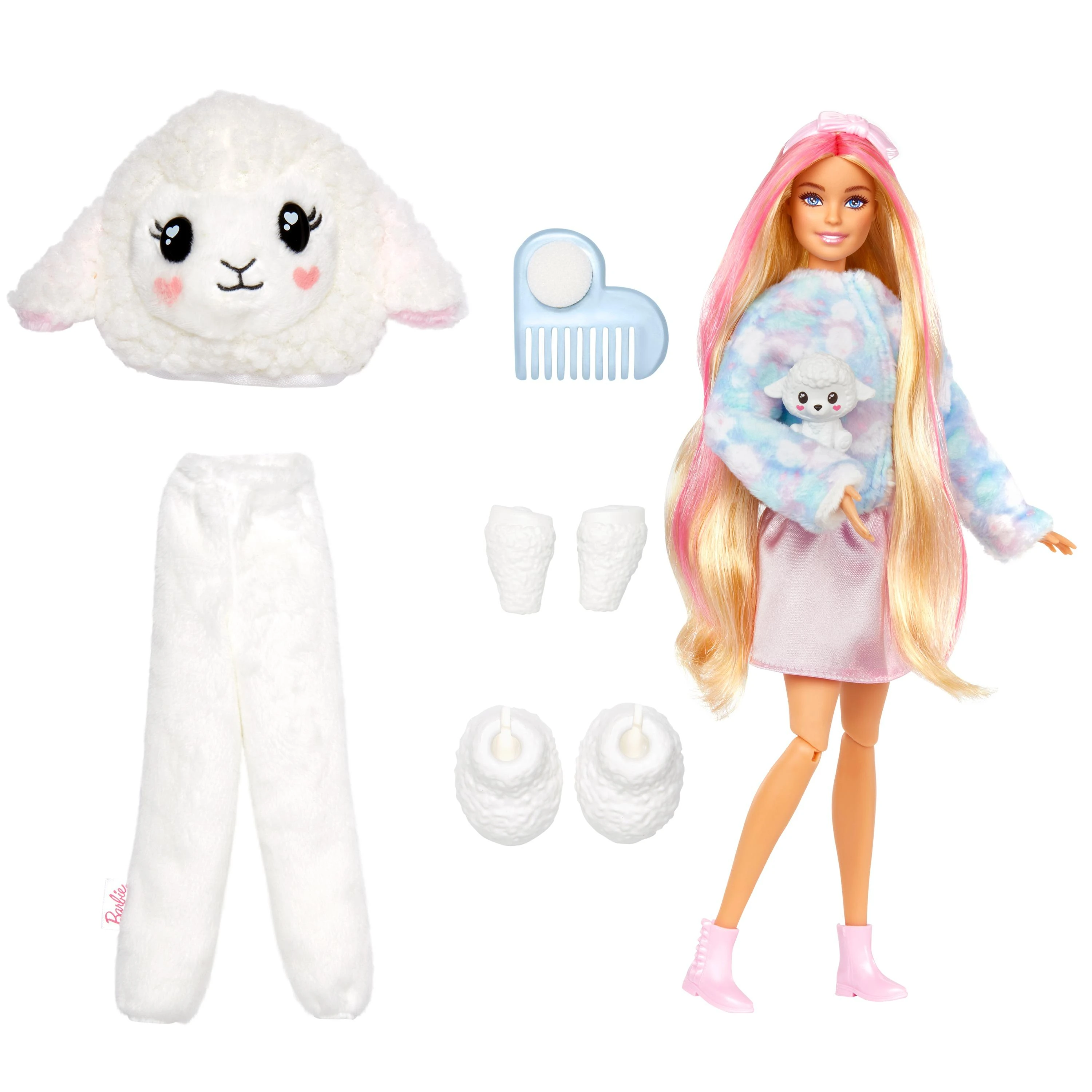 BARBIE „Cutie Reveal“ rinkinys, marškinėlių serija – ėriukė