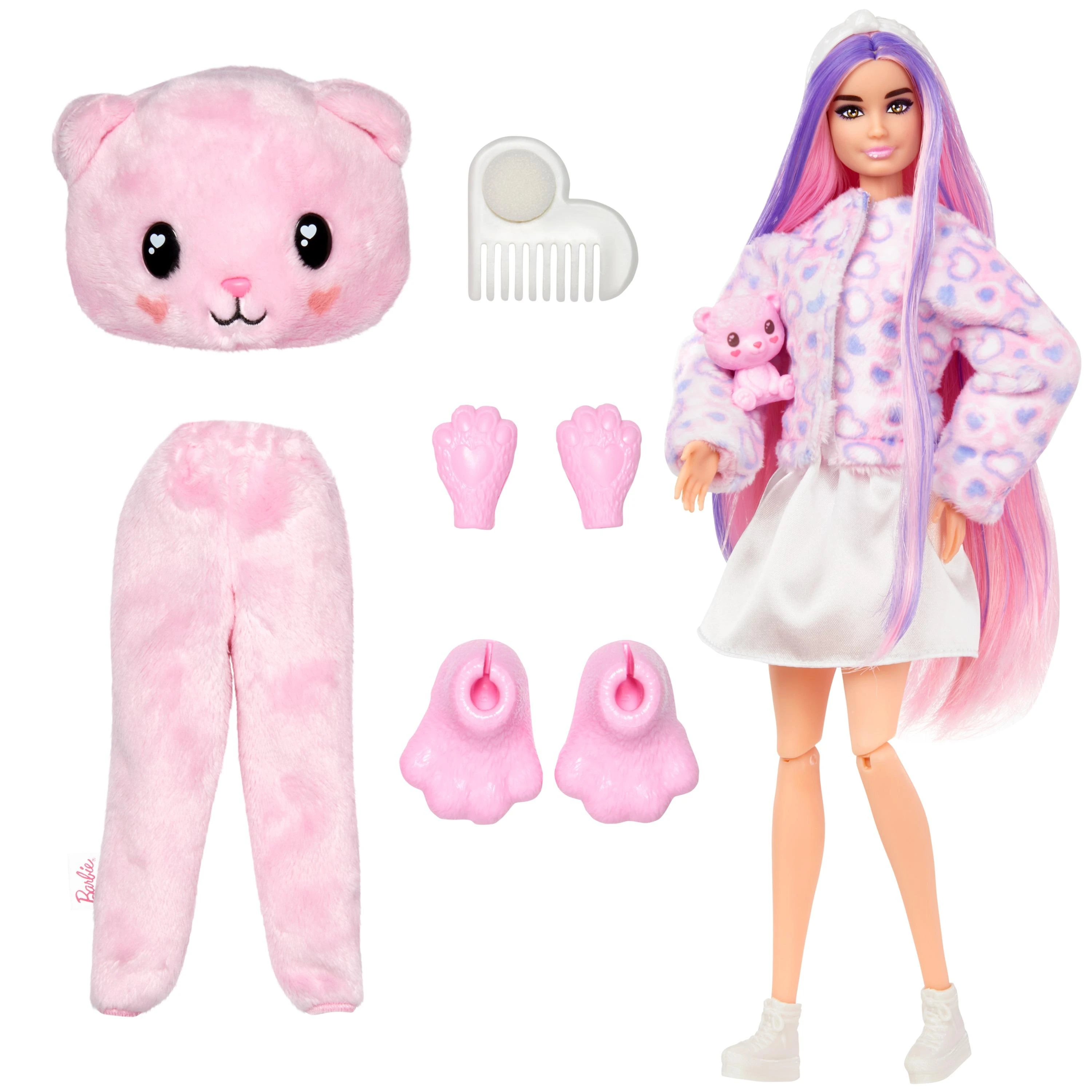 BARBIE „Cutie Reveal“ rinkinys, marškinėlių serija – meškutė