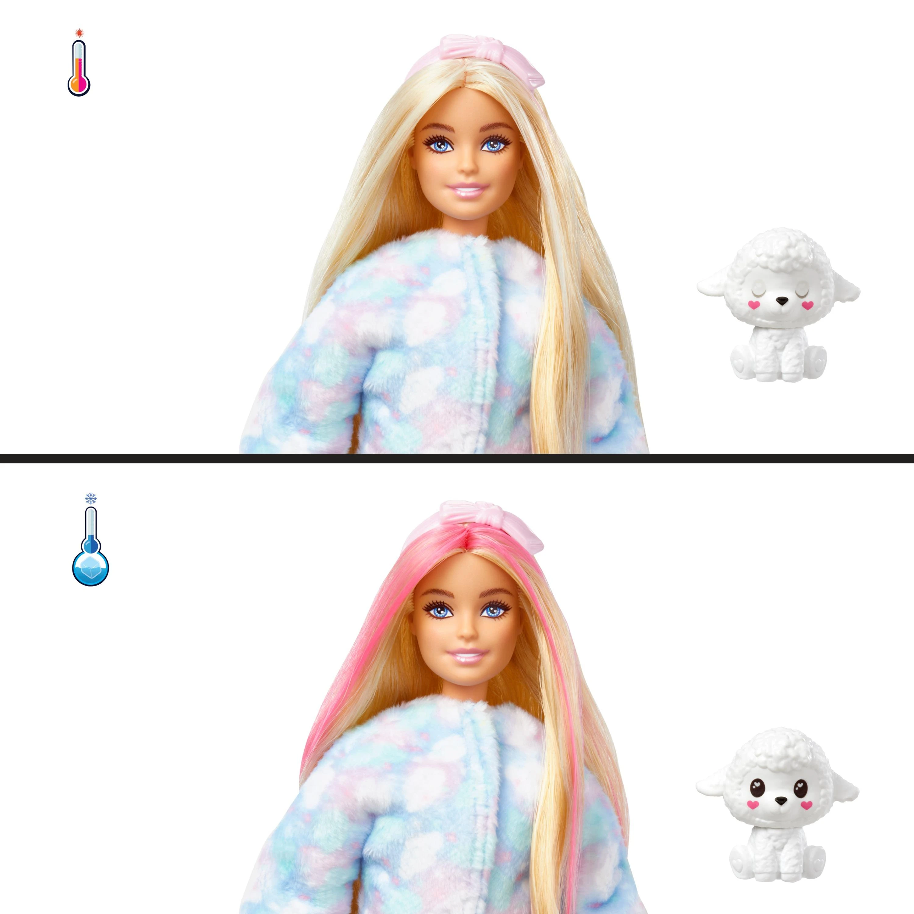 BARBIE „Cutie Reveal“ rinkinys, marškinėlių serija – ėriukė