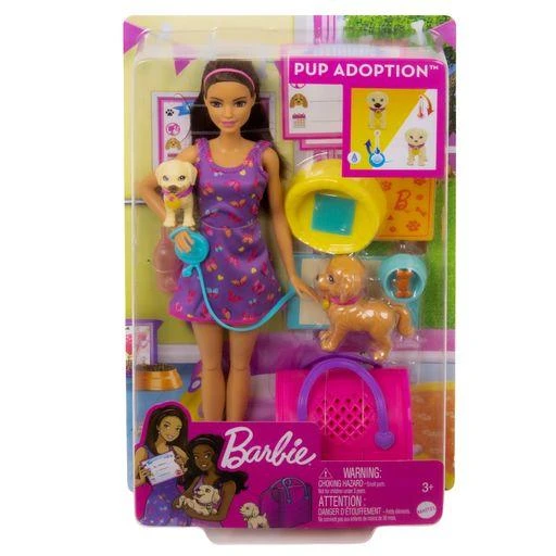 Mattel Lėlė Barbė šuniukų įvaikinimo žaidimų rinkinys