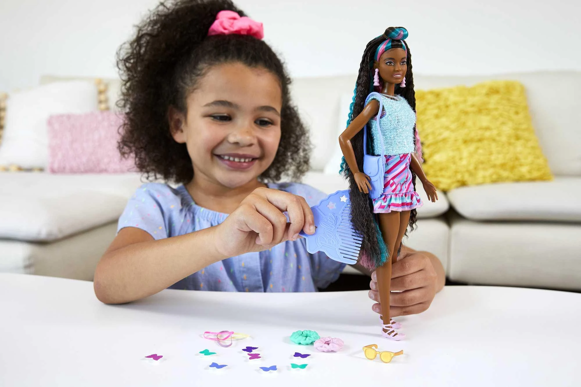 Barbie Totaly Hair lėlė juodais plaukais