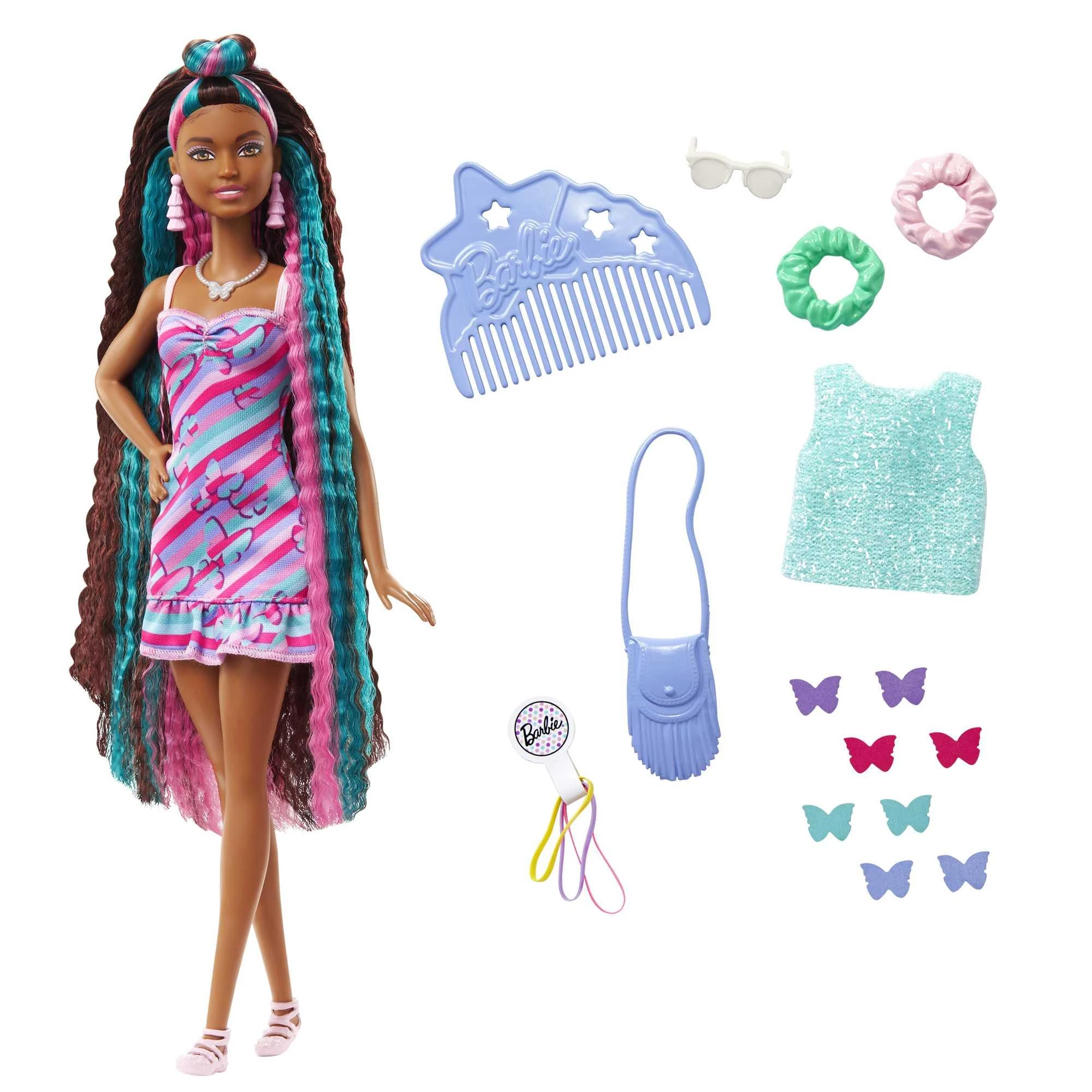 Barbie Totaly Hair lėlė juodais plaukais