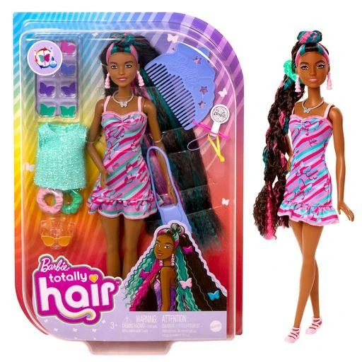 Barbie Totaly Hair lėlė juodais plaukais