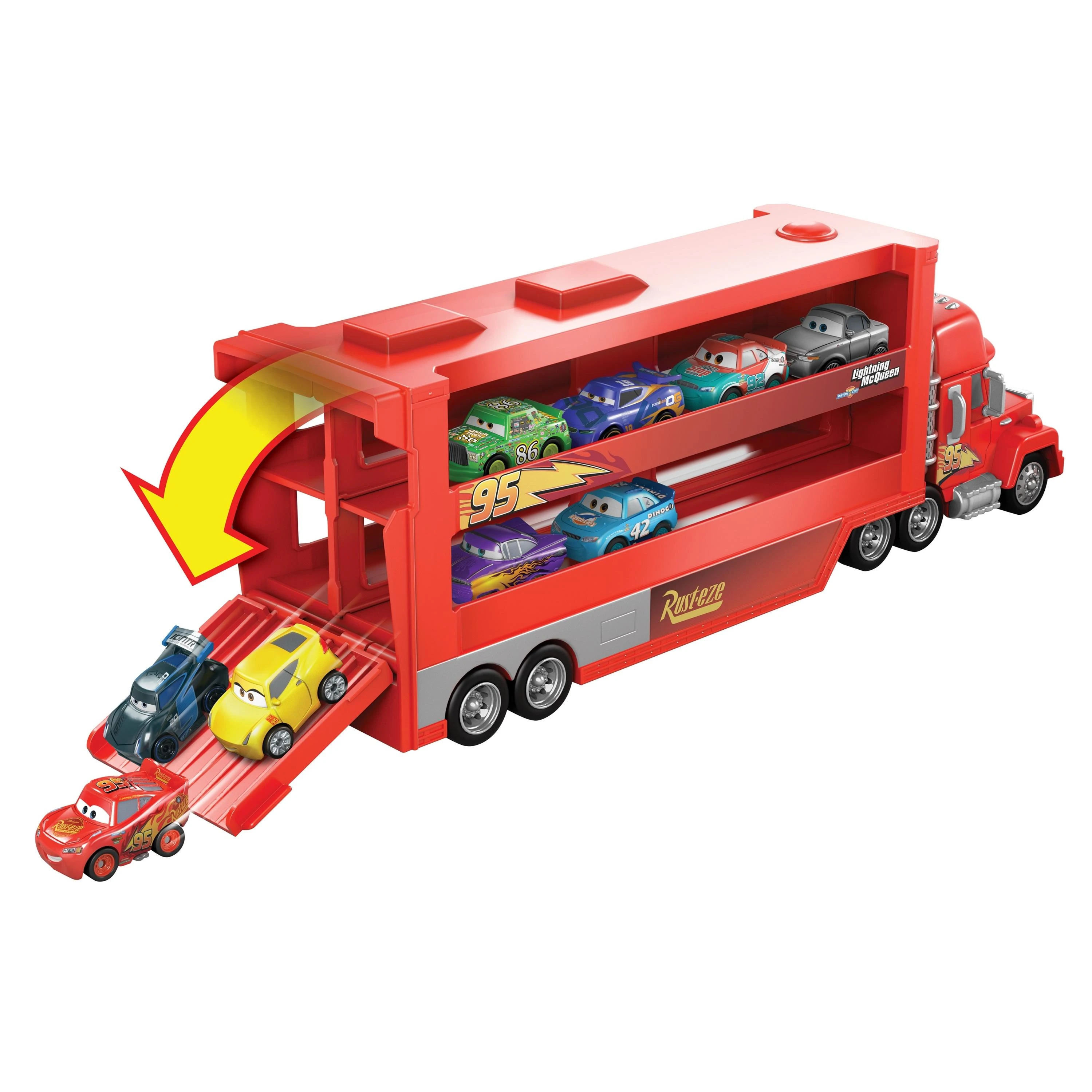 Mattel Cars transporteris Makas mini lenktynininkams (GNW34)