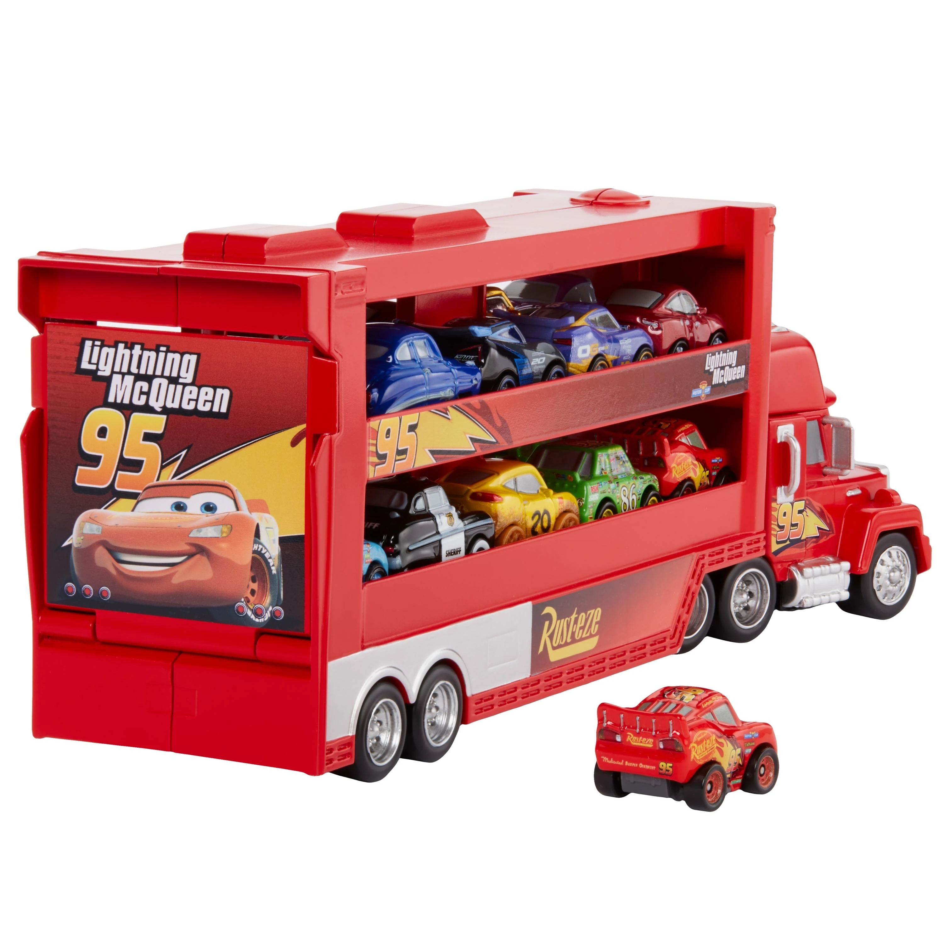 Mattel Cars transporteris Makas mini lenktynininkams (GNW34)
