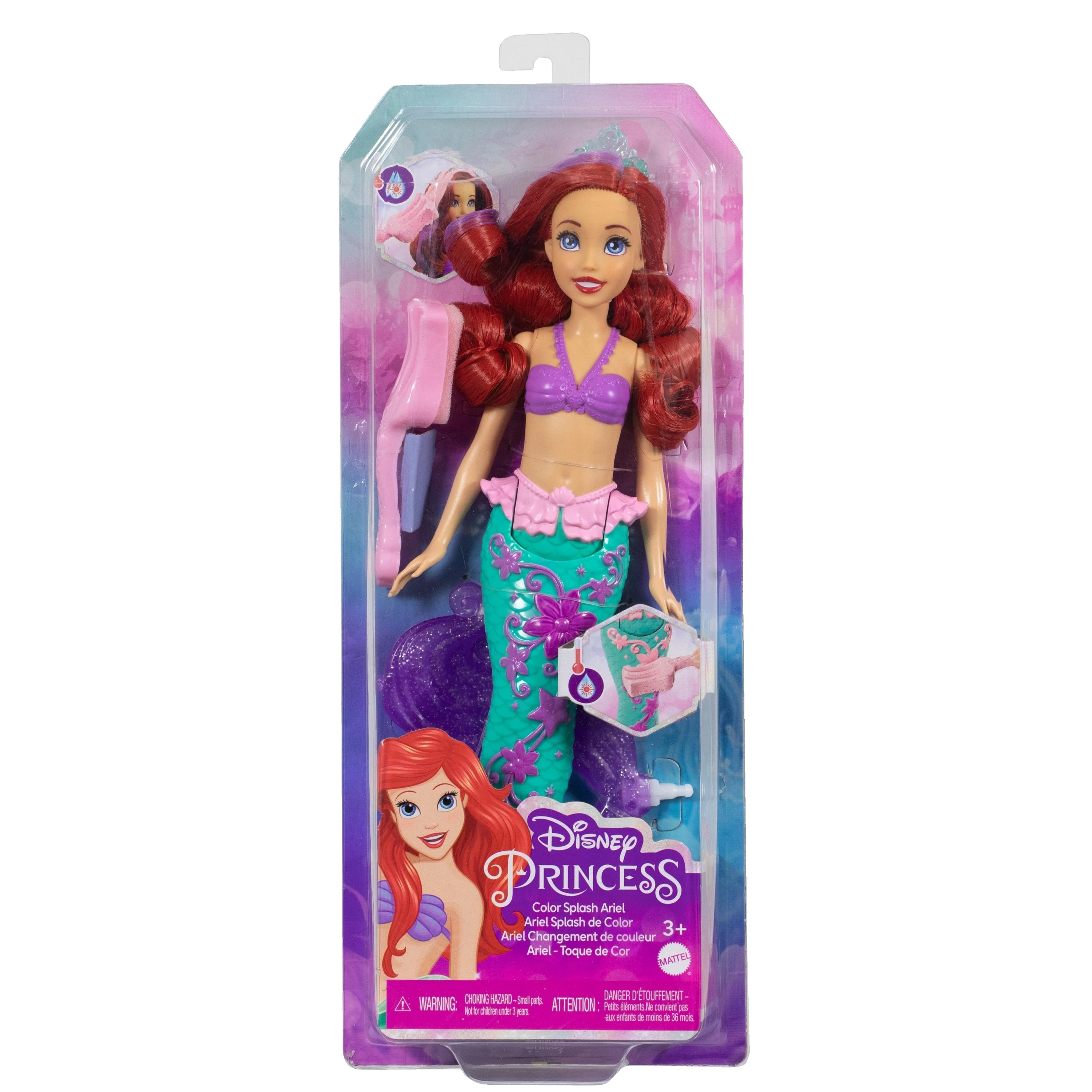 Mattel „DISNEY PRINCESS“ lėlė - Arielė su spalvų keitimo funkcija