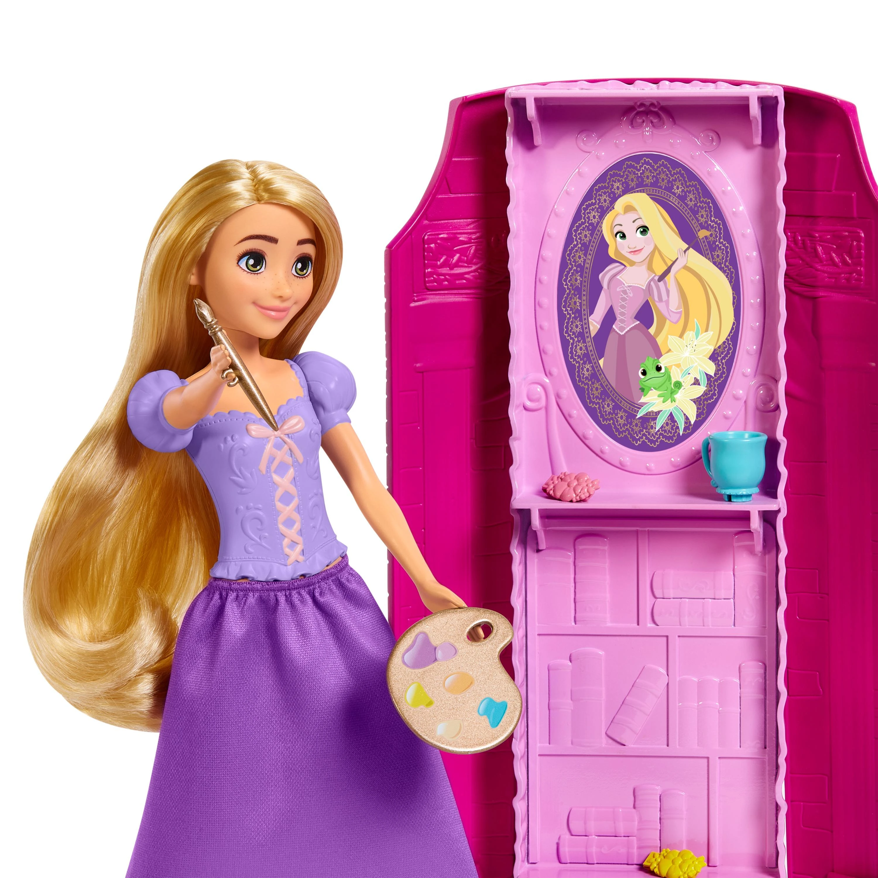 DISNEY PRINCESS Lėlės Auksaplaukės ir bokšto rinkinys
