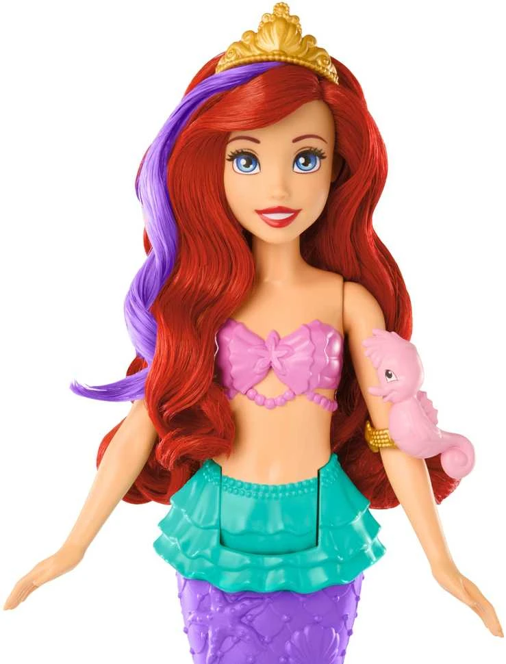 „Disney Princess“ undinėlė Arielė su spalvų keitimo funkcija