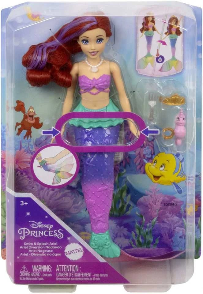„Disney Princess“ undinėlė Arielė su spalvų keitimo funkcija