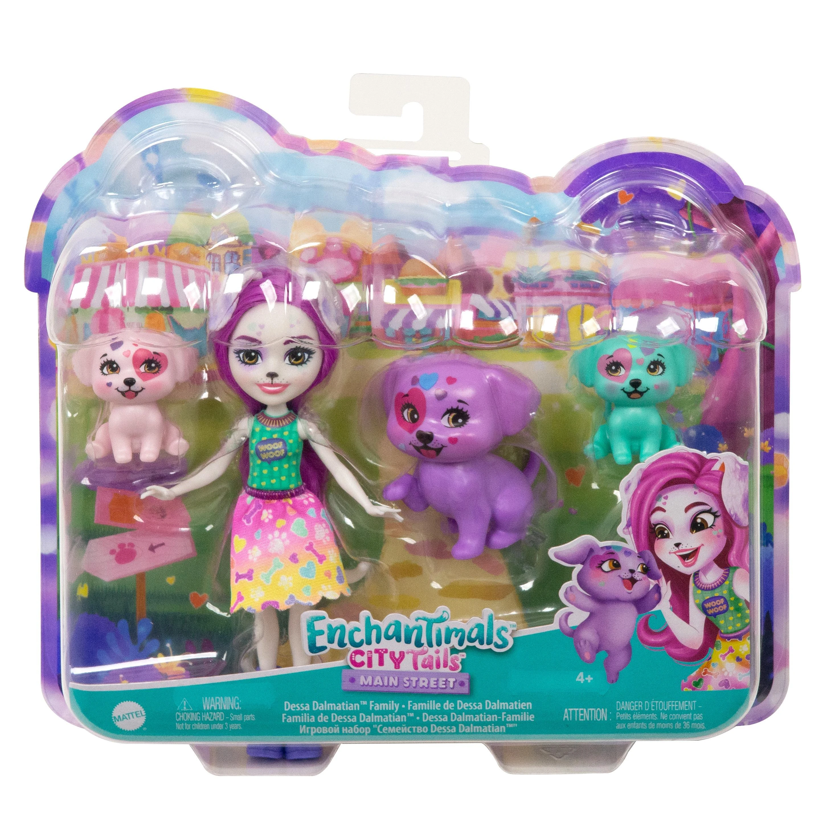 Mattel ENCHANTIMALS herojų dalmantinų šeima (HKN14)