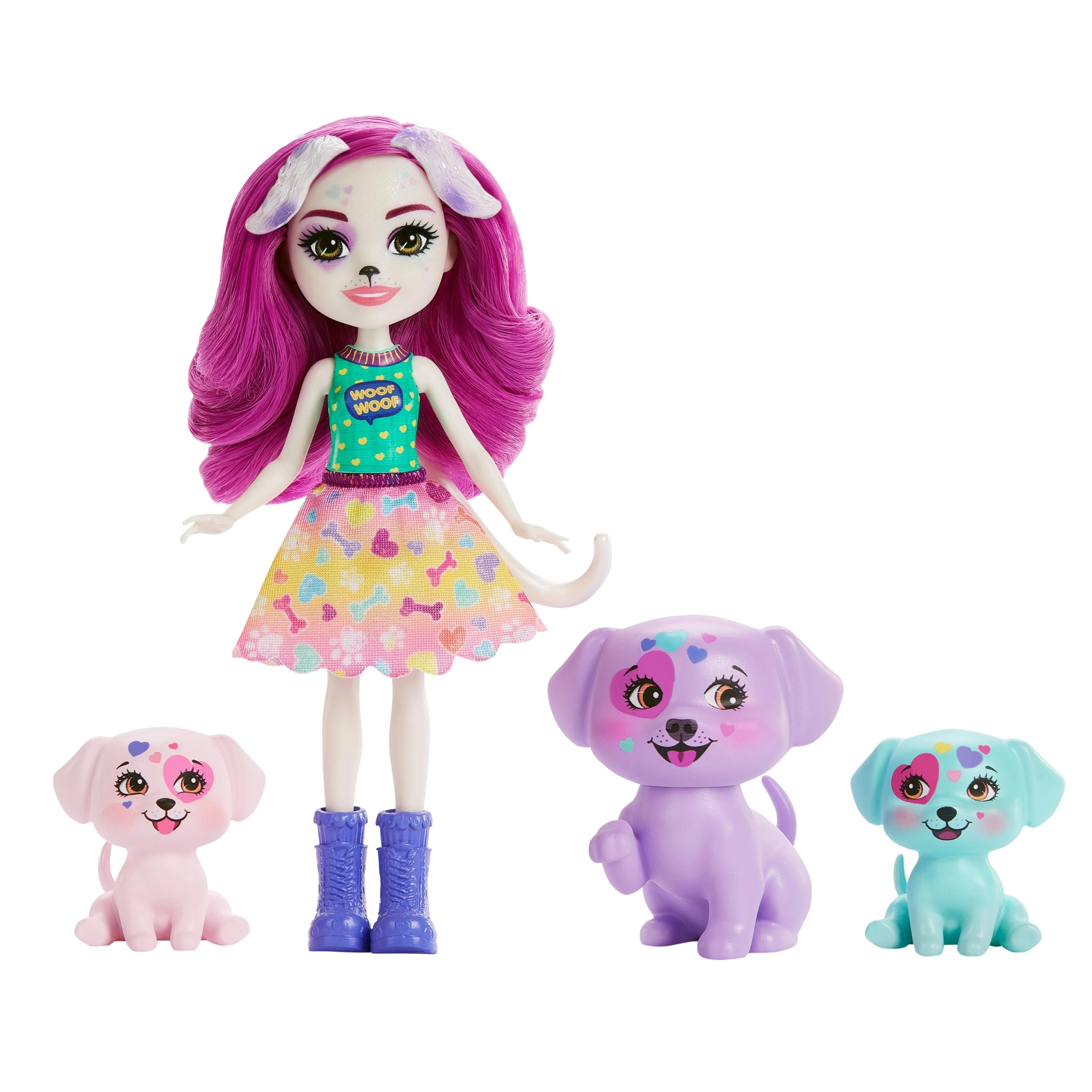 Mattel ENCHANTIMALS herojų dalmantinų šeima (HKN14)