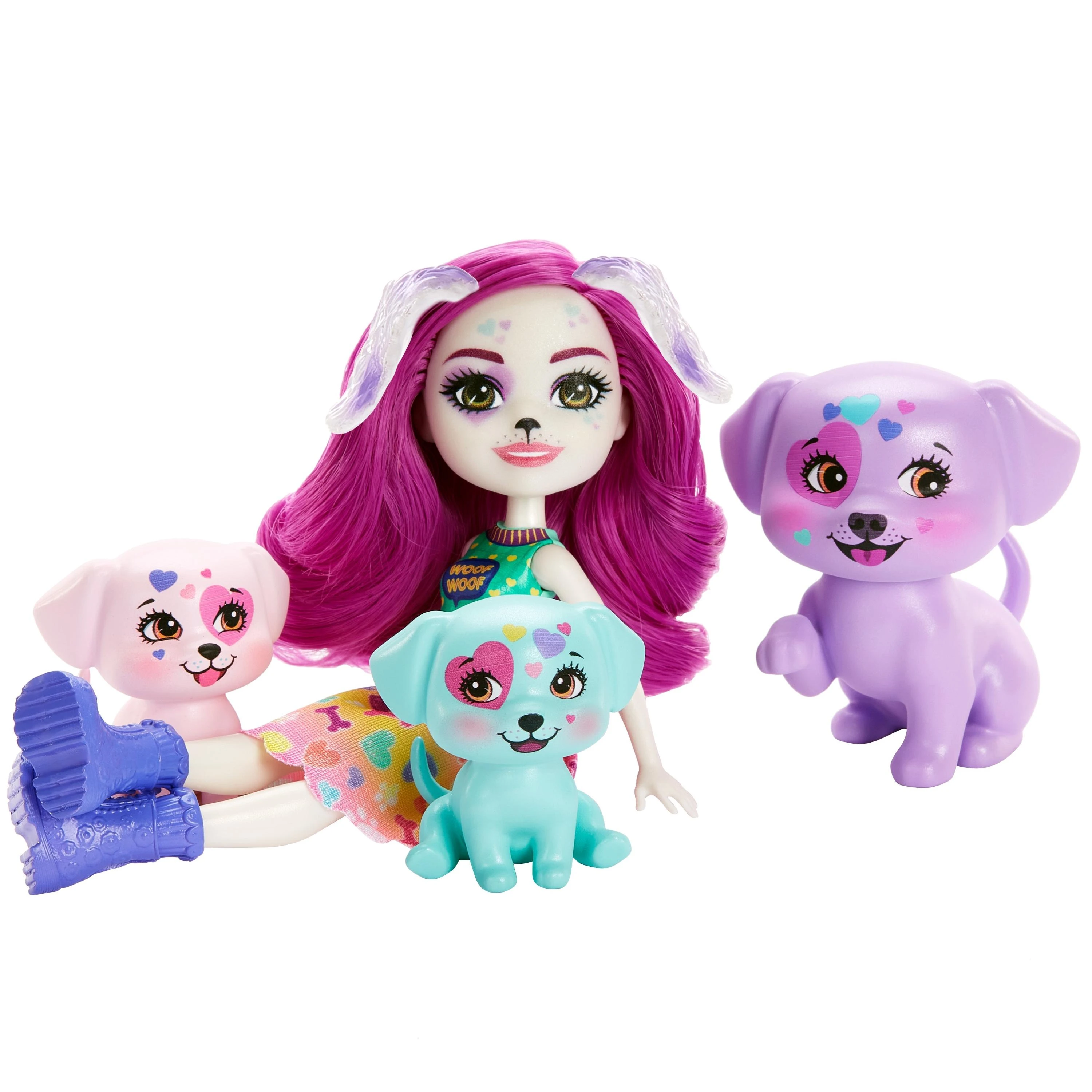 Mattel ENCHANTIMALS herojų dalmantinų šeima (HKN14)