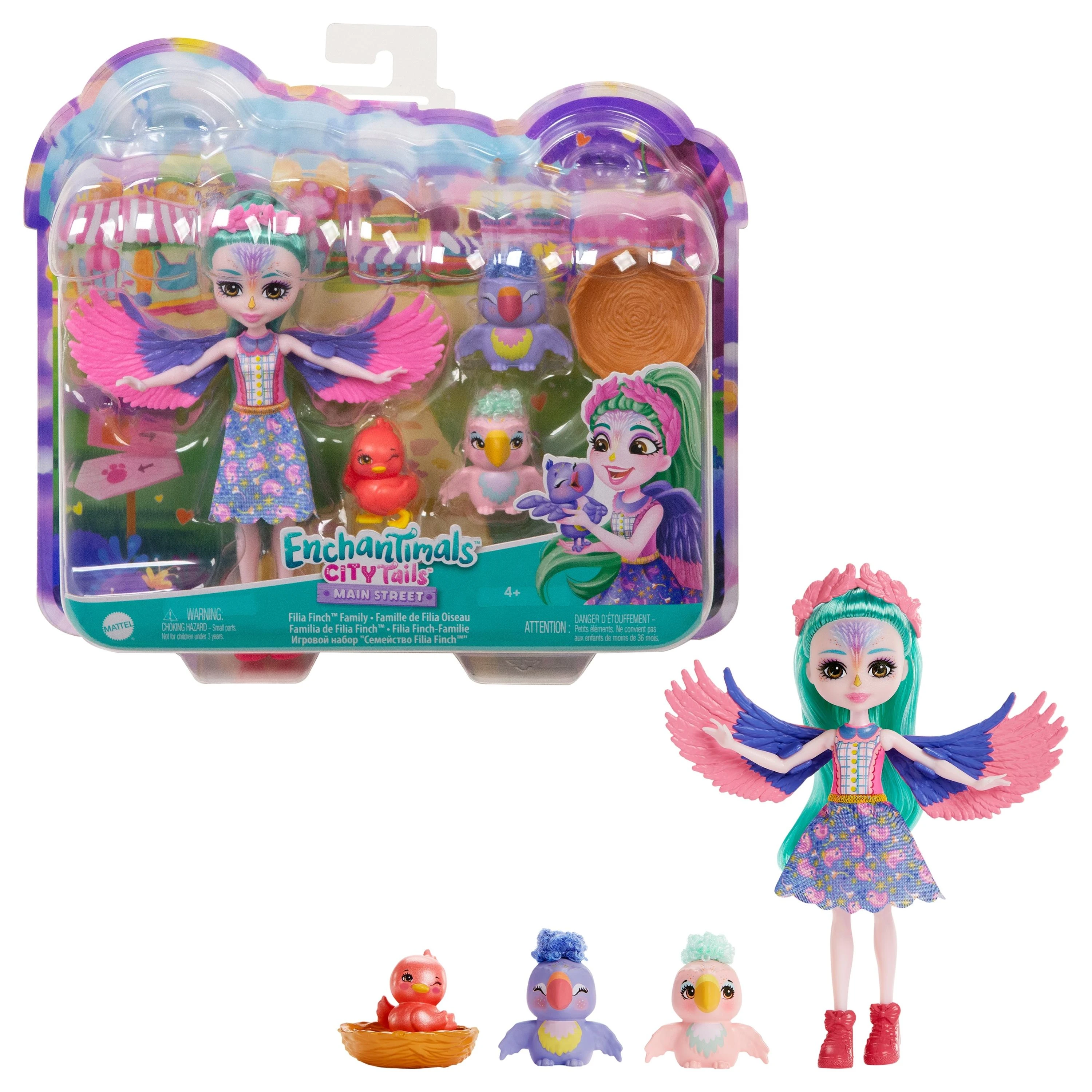 Mattel „Enchantimals“ herojų paukščių kikilių šeima